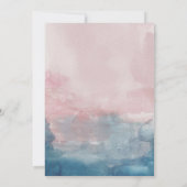 Invitation Arche d'aquarelle rose et bleu (Dos)