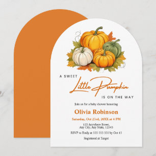 Invitation Arche d'automne Baby Shower Petit Citrouille 