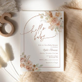 Invitation Arche de Baby shower en laiton Boho Pampas