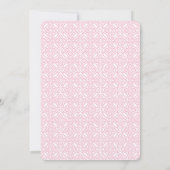 Invitation Arche de citrons rose et blanc pour une baby showe (Dos)