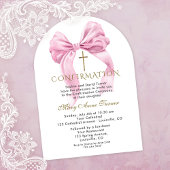 Invitation Arche de confirmation de la fille de la cou rose a