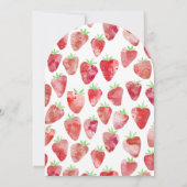 Invitation Arche de fête d'anniversaire de fraise (Dos)