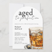 Invitation Arche de fête d'anniversaire de Whiskey âge à la p (Devant)