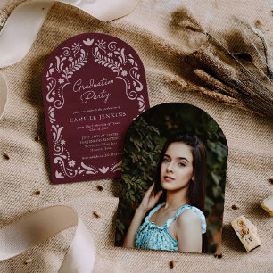 Invitation Arche de fête de fin d'études en Bourgogne Photo