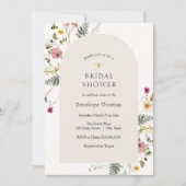 Invitation Arche de Fête des mariées de prairie fleur sauvage (Devant)