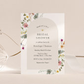 Invitation Arche de Fête des mariées de prairie fleur sauvage