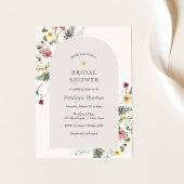 Invitation Arche de Fête des mariées de prairie fleur sauvage