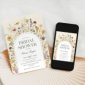 Invitation Arche de Fête des mariées fleur sauvage