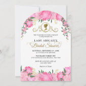 Invitation Arche de Fête des mariées victorienne rose pâle (Devant)