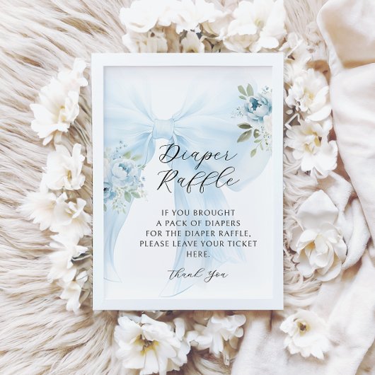 Invitation Arche de fleurs bleues Coquette Tirage au sort des