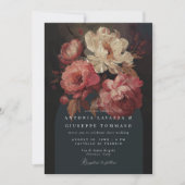 Invitation Arche de fleurs peintes baroques (Devant)