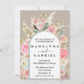 Invitation Arche de fleurs séchées Boho Bouquets Pampas (Devant)