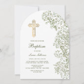 Invitation Arche de Gypsophile Baptême (Devant)