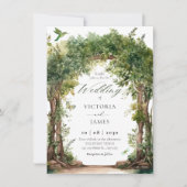 Invitation Arche de jardin verdoyante feuille mariage (Devant)