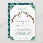 Invitation Arche de la branche des singes écureuils avec Feui (Devant / Derrière)