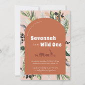 Invitation Arche de la jungle moderne | Terra Cotta Wild One (Devant)