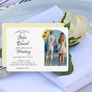 Invitation Arche de la marguerite de tournesol élégante invit