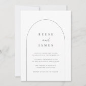 Invitation Arche de ligne | Mariage minimaliste moderne (Devant)