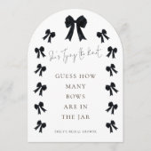 Invitation Arche de mariage avec ruban noir pour jeu de devin (Devant)