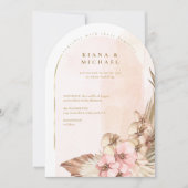 Invitation Arche de mariage Boho Oasis ID959 (Devant)