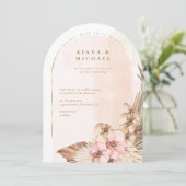 Invitation Arche de mariage Boho Oasis ID959 (Debout devant)