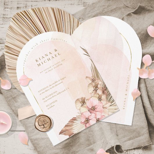 Invitation Arche de mariage Boho Oasis ID959