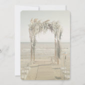 Invitation Arche de mariage de plage (Dos)