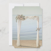 Invitation Arche de mariage de plage Fleurs de douche de mari (Dos)