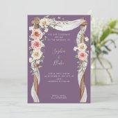 Invitation Arche de mariage florale de campagne rustique Mari (Debout devant)