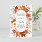 Invitation Arche de Mariage végétal en cuivre gris blanc (Debout devant)