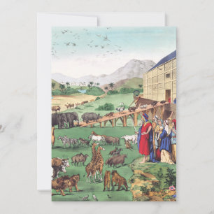 Invitation Arche de Noé avec des animaux