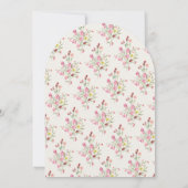 Invitation arche de printemps fleurie christening (Dos)