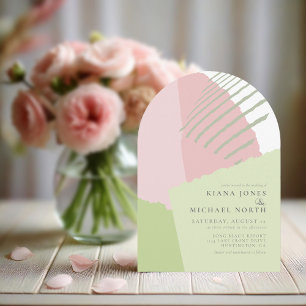 Invitation Arche de ressort Mariage bloc couleur ID740