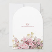 Invitation Arche de Rose Vintage | Mariage Monogramme (Dos)