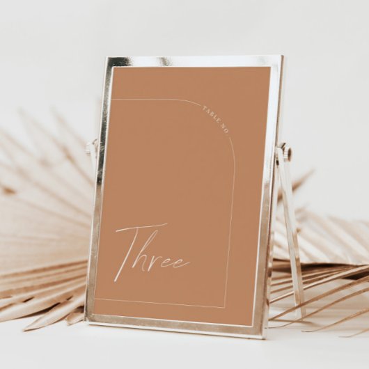 Invitation Arche de rouille Boho Tableau Trois Numéro de tabl