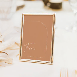 Invitation Arche de rouille minimaliste Boho Tableau Cinq Nom