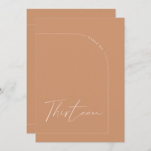 Invitation Arche de rouille moderne Boho Tableau Treize Numér (Devant / Derrière)