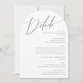 Invitation Arche De Script Whimsical Tout En Un Mariage (Dos)