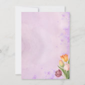 Invitation Arche de tulipes de printemps pour mariage (Dos)