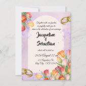 Invitation Arche de tulipes de printemps pour mariage (Devant)