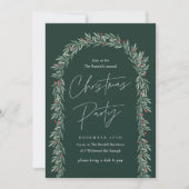 Invitation Arche de verdure écriture moderne fête de Noël (Devant)