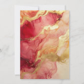 Invitation Arche d'encre rouge or 70e anniversaire pour elle (Dos)