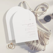 Invitation Arche en poudre Mariage à neutre chic ID1020