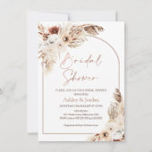 Invitation Arche en rose gold et terre cuite pour douche flor (Devant)