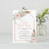 Invitation Arche en rose gold Taco 'bout Love Shower Bohème p (Debout devant)