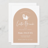 Invitation Arche en silhouette floue Brunch de Pâques (Devant / Derrière)