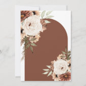 Invitation Arche en terre cuite Citrouille Fleurie Bohème Tom (Dos)