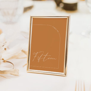 Invitation Arche en terre cuite moderne Table Quinze Numéro d