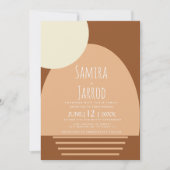 Invitation Arche et formes de Bohême Mariage géométrique (Devant)