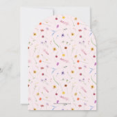 Invitation Arche fleur sauvage Baby shower fille (Dos)